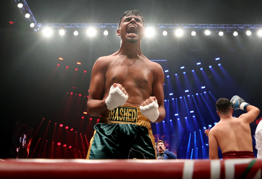 Rashed Belhasa Money Kicks in boxing victory pose